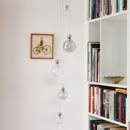 EBB & FLOW Uva M Hanging Ball silver clear mini check