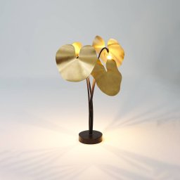 Holländer Controversia LED table lamp with dimmer, gold