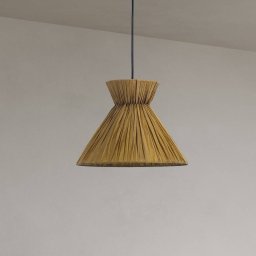 Forlight Dama hanging light, light brown, paper, Ø 30 cm