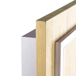 HerzBlut Mia LED ceiling light, natural knotty oak