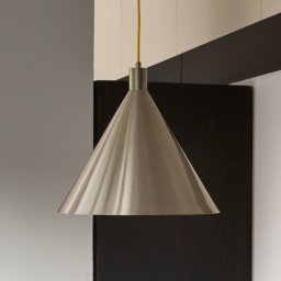 Hübsch Yama pendant light, nickel-coloured, iron, E27