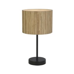 Searchlight Meadow table lamp, brown, black, natural fibre, steel