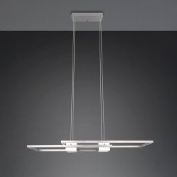 Trio Lighting LED hanging light Albany, nickel, 100 x 28 cm, aluminium, CCT dimmable