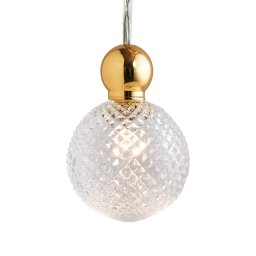EBB & FLOW EBB & FLOW Uva M Hanging Ball Gold Clear Mini Check