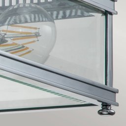 Elstead Holborn outdoor ceiling light, angular chrome