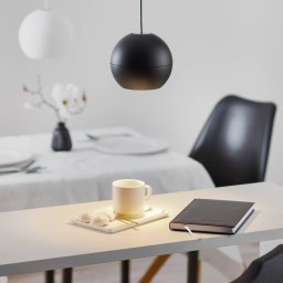 BEGA Studio Line pendant on/off, black/alu Ø 14 cm