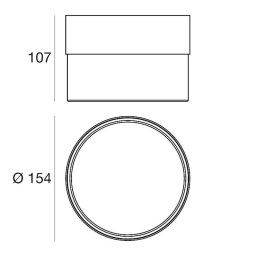 Linea Light Crumb LED ceiling light, white, Ø 15.4 cm, iron, glass