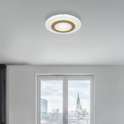 Globo LED ceiling lamp Sabatino, Ø 30 cm, white/anthracite, CCT