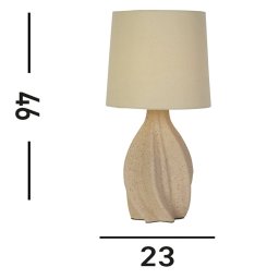 Searchlight Twist table lamp, beige, height 46 cm, textile/ceramic
