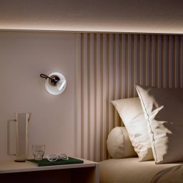 Linea Light LED wall light Duck, white, aluminium, 2,700 K, adjustable