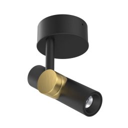 Linea Light LED downlight Goose, black/gold-coloured, aluminium, 2,700 K