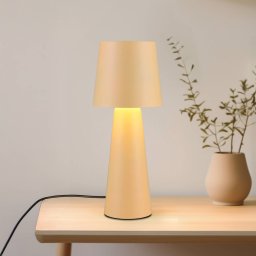 Trio Lighting Nubian table lamp, beige, height 40 cm, metal, E27