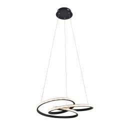 Viokef Berlin LED pendant light, black, circular
