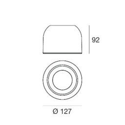 Linea Light LED downlight Outlook S, white, aluminium, glass, dimmable
