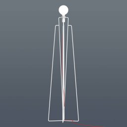 GRUPA Model M1 LED floor lamp white cable red