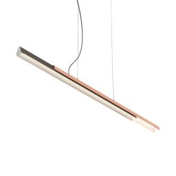 kdln hanging light Dala linear dark grey/copper 2,700 K 150 cm