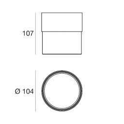 Linea Light Crumb LED ceiling light, white, Ø 10.4 cm, iron, glass