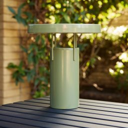 HÜBSCH BringMe LED rechargeable table lamp, green, height 28 cm