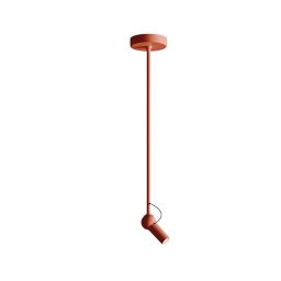 kdln LED ceiling light Bird, brick red, Ø 11 cm, metal