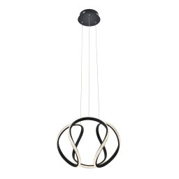 Viokef Berlin LED pendant light, black, spherical