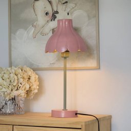 PR Home Wera table lamp, pink/green, height 47 cm, metal