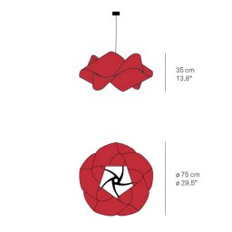 LZF LAMPS LZF Swirl pendant light, natural cherry wood, Ø 75 cm