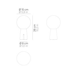Zafferano Olimpia rechargeable table lamp IP54 white