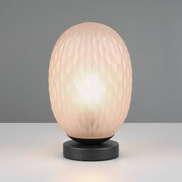 Trio Lighting Facette table lamp, amber, height 29 cm, glass, E27