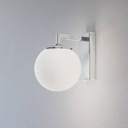 Argon LED wall light Aseor, glass, chrome