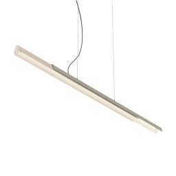 kdln Dala linear hanging light, sand white/concrete, 2,700 K, 150 cm