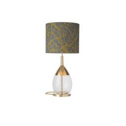 EBB & FLOW Lute table lamp Branches grey/ochre