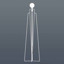 GRUPA Model M1 LED floor lamp white cable black