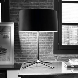 LEDS-C4 Hall table lamp, fabric lampshade, black