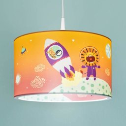 Elobra Little Astronauts Escape pendant light, orange