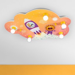 Elobra Escape picture cloud ceiling light, orange