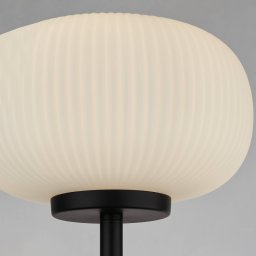 Searchlight Lumina floor lamp, glass lampshade