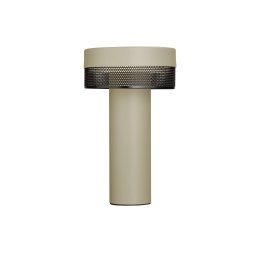 HELL LED table lamp Mesh rechargeable battery, height 24cm, sand/black