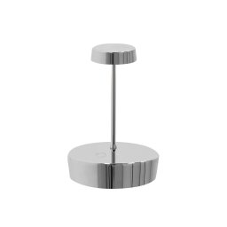 Zafferano Swap mini rechargeable table lamp, silver foil