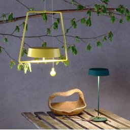 Deko-Light Miram LED hanging lamp, battery, dimmable yellow