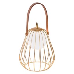 Viokef Levik table lamp with a golden cage
