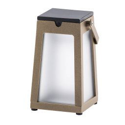 Les Jardins Tinka LED solar lantern portable, nutmeg