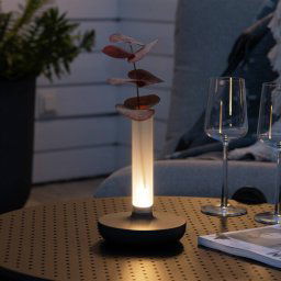 Konstsmide Biarritz LED table lamp IP54 battery CCT, black