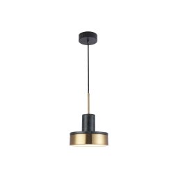 Viokef Lithos LED hanging light, gold/green