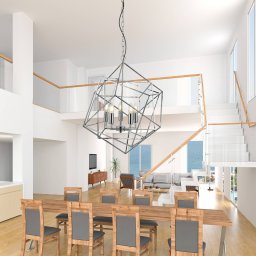 Searchlight Cube pendant light cage lampshade