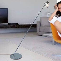 Top Light LED floor lamp Puk Floor Mini Single chrome matt