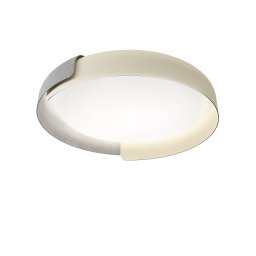 kdln LED ceiling light Dala, sand white/concrete, Ø 58 cm, dimmable
