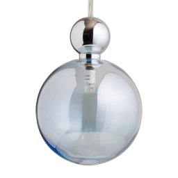 EBB & FLOW Uva L hanging light, ball silver, topaz