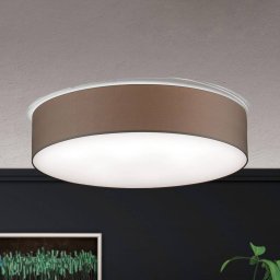 ORION Shade ceiling light with textile shade 80cm, brown
