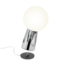 Zafferano Olimpia rechargeable lamp, silver foil interior
