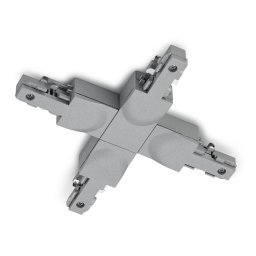 Trio Lighting X-connector DUOline two-circuit track, titanium